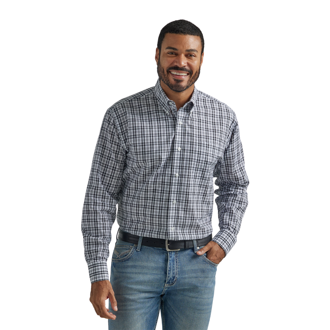 Wrangler Men's Classic Fit Shirt Blue