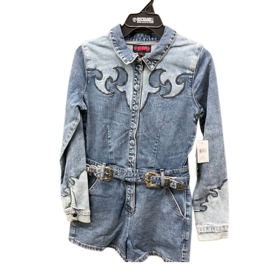 Panhandle Slim Women's Denim Blue Romper