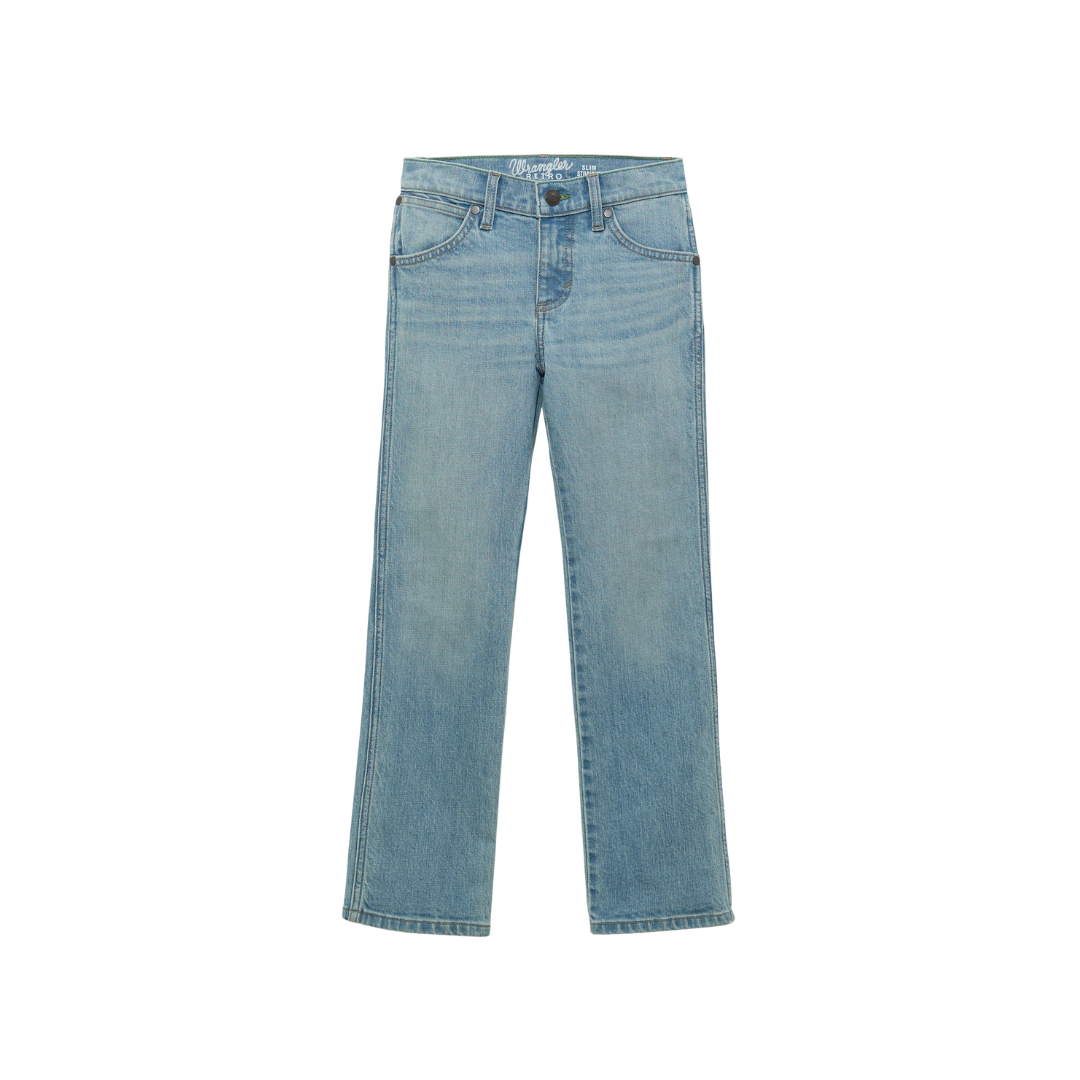 Wrangler Youth Boy's Retro Slim Boot Blue Jeans