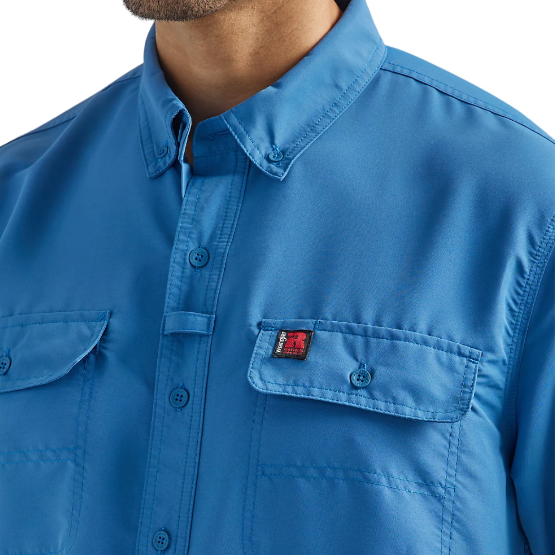 Wrangler Men's Riggs Lightweight Work Dark Blue Shirt
