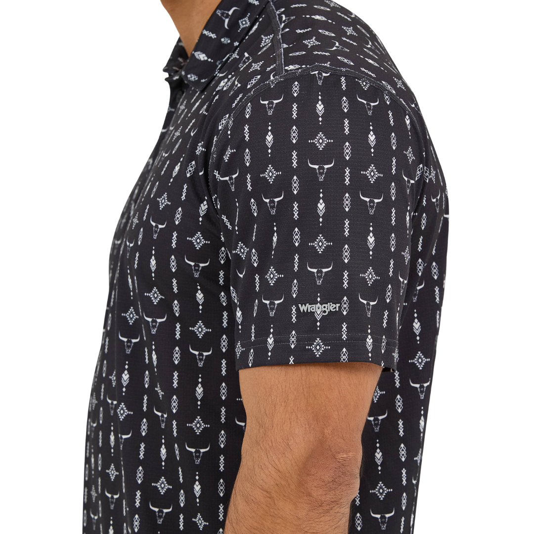 Wrangler Men's Performance Polo Black Shirt