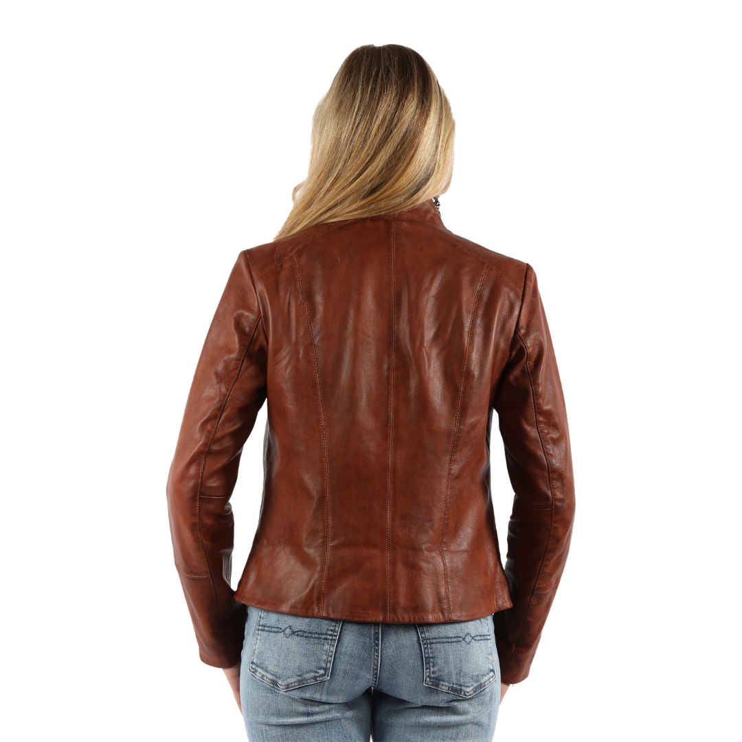 Scully Women's Zip Front Jacket Vintage Brown Outerwear