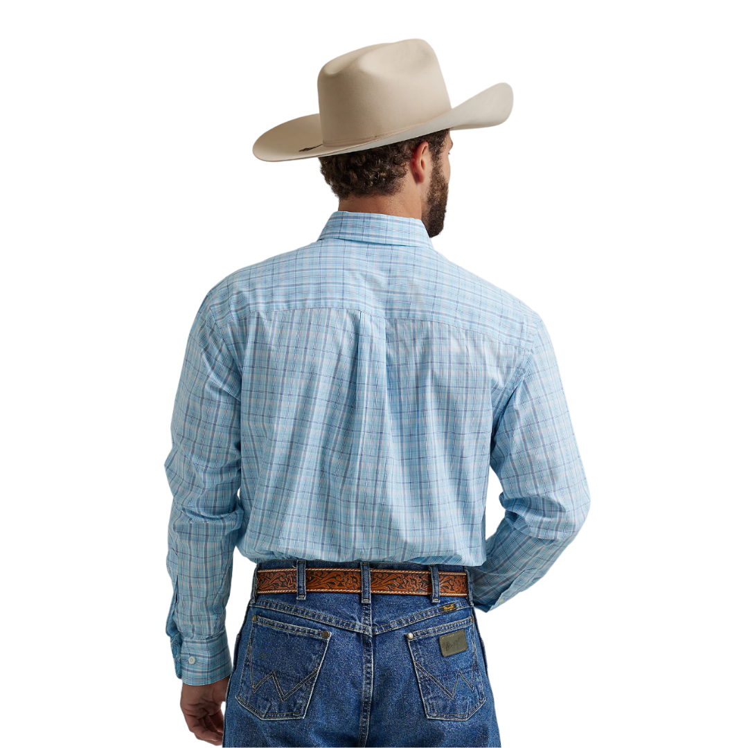 Wrangler Men's Long Sleeve Blue Shirt
