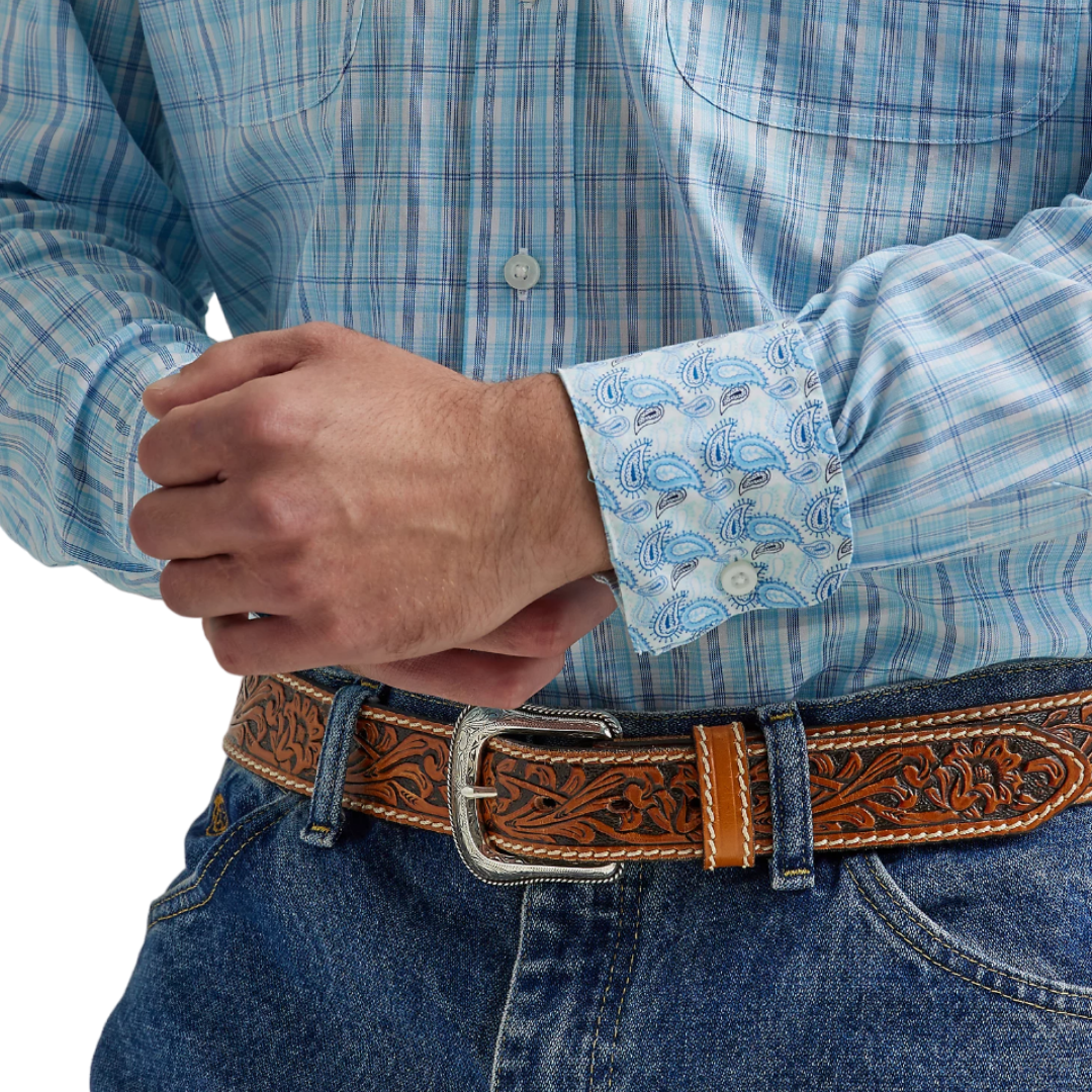 Wrangler Men's Long Sleeve Blue Shirt