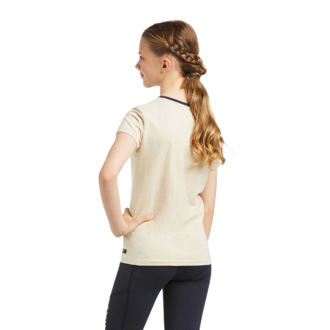Ariat Youth Girl's Fabulous Oatmeal Heather Tee Shirt