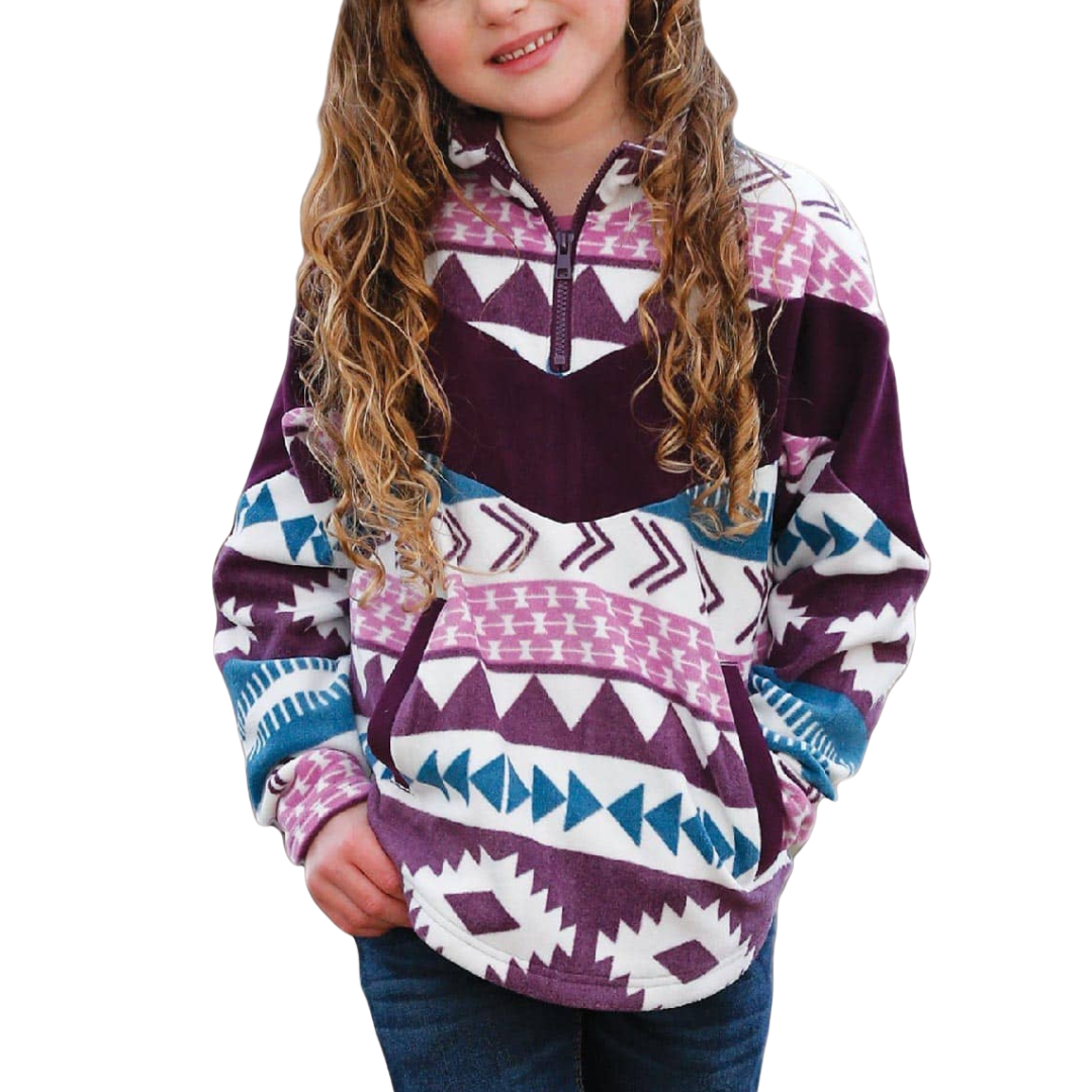 Cruel Youth Girl's Aztec Poly Spandex Fleece Multicolor Sweater