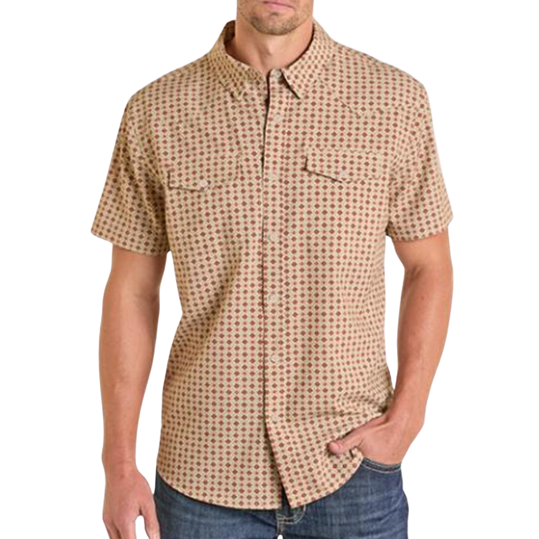 Panhandle Slim Men's Performance Tan Aztec Shirt