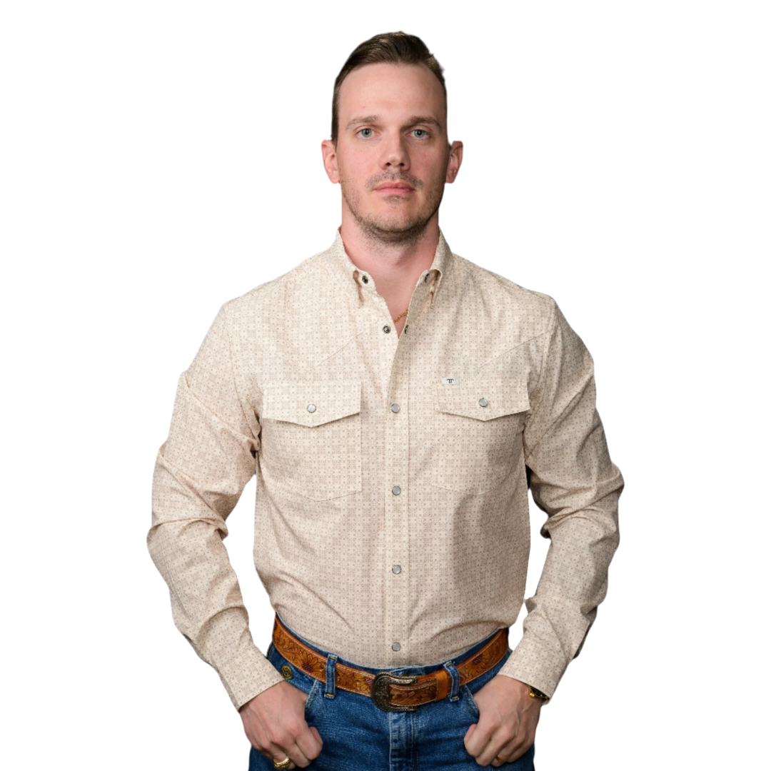 Ferrell Men's The Collin Snap Cream Shirt