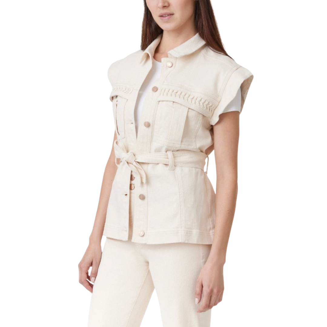 Lace Collective Women's Short Sleeve Denim Stone Vest