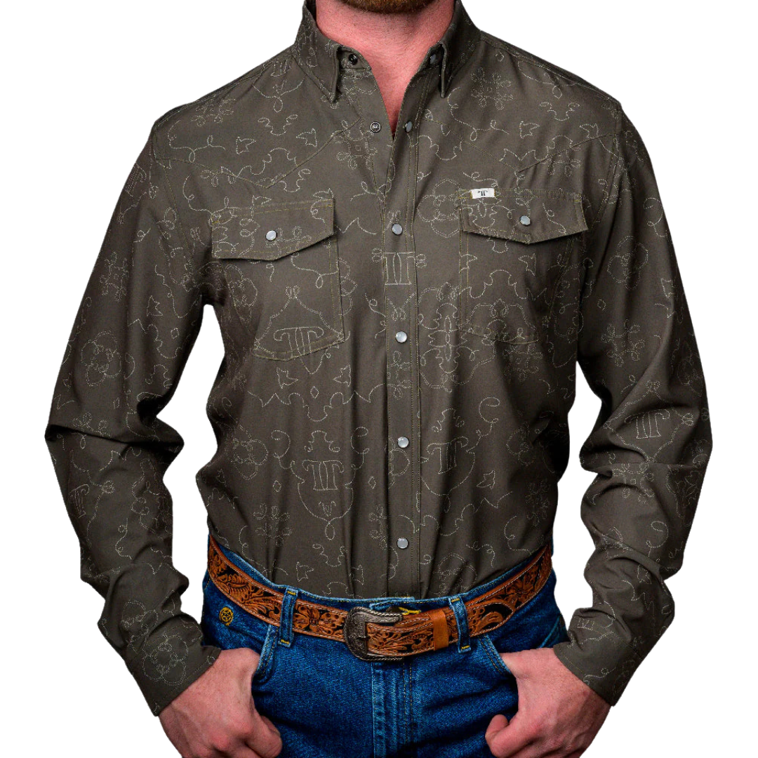 Ferrell Men's Long Sleeve Green Shirt