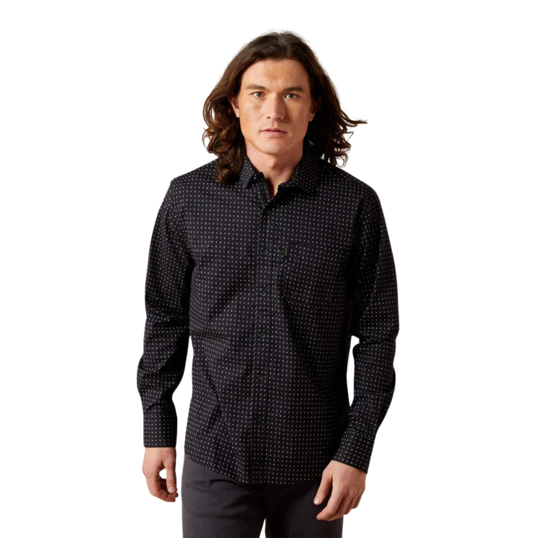 Ariat Men's Mclain Modern Fit Black Shirt