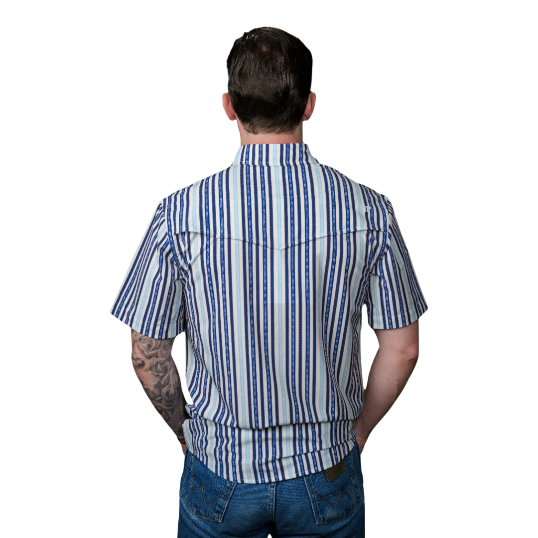 Ferrell Men's The Wyatt Short Sleeve Blue Shirt