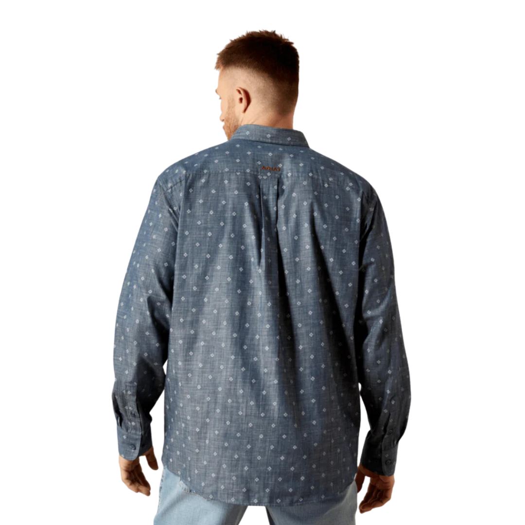 Ariat Men's Watson Classic Fit Chambray Blue Shirt