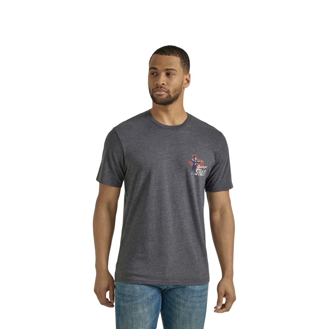 Wrangler Men's George Strait Grey Tee Shirt