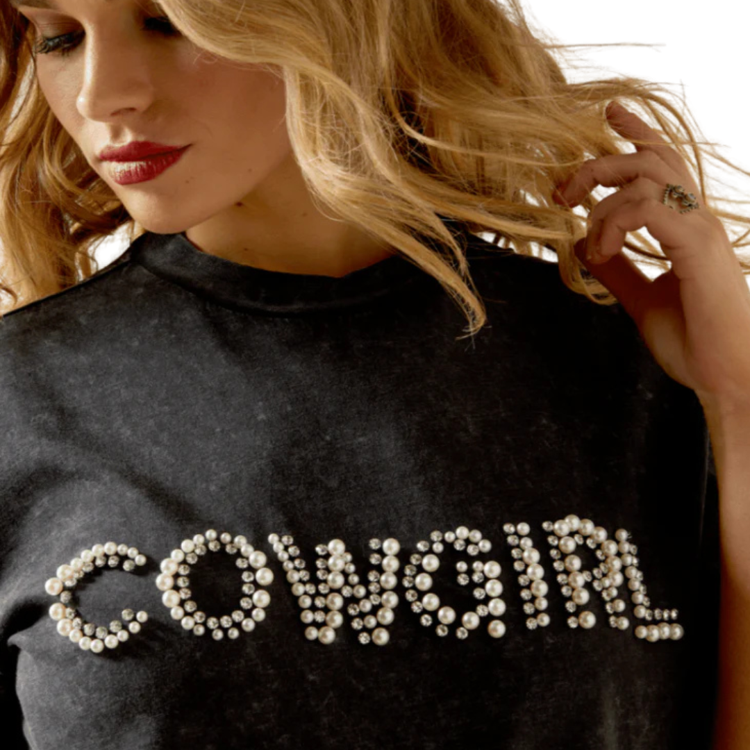 Ariat Women's Pearl Cowboy Blue Tee Shirt