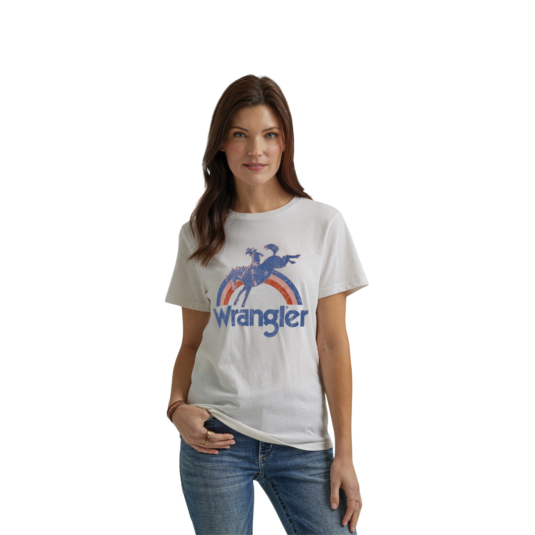 Wrangler Women's Retro Regular White Tee Shirt