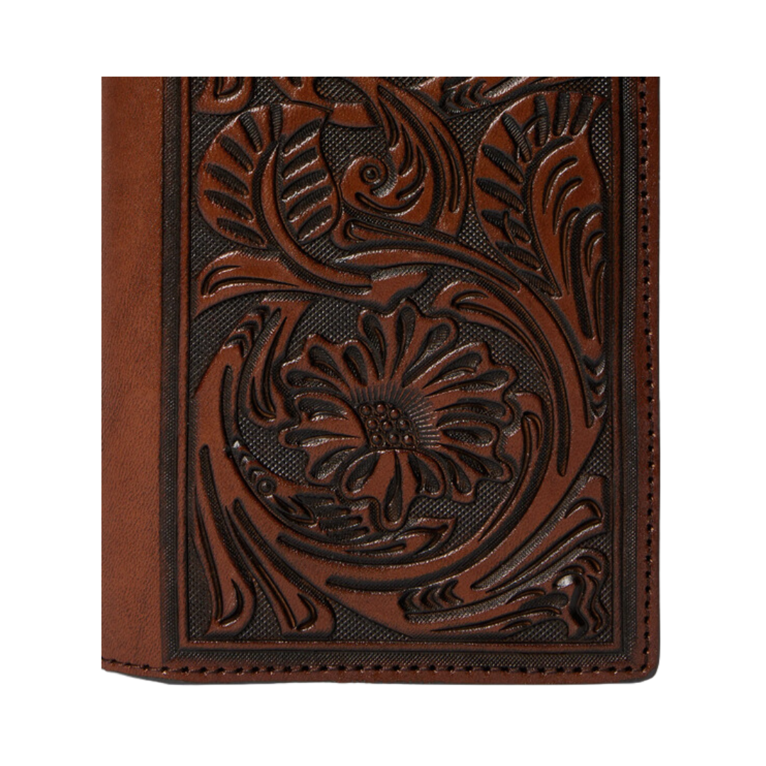 Stetson Brown Hand Tooled Rodeo Wallet