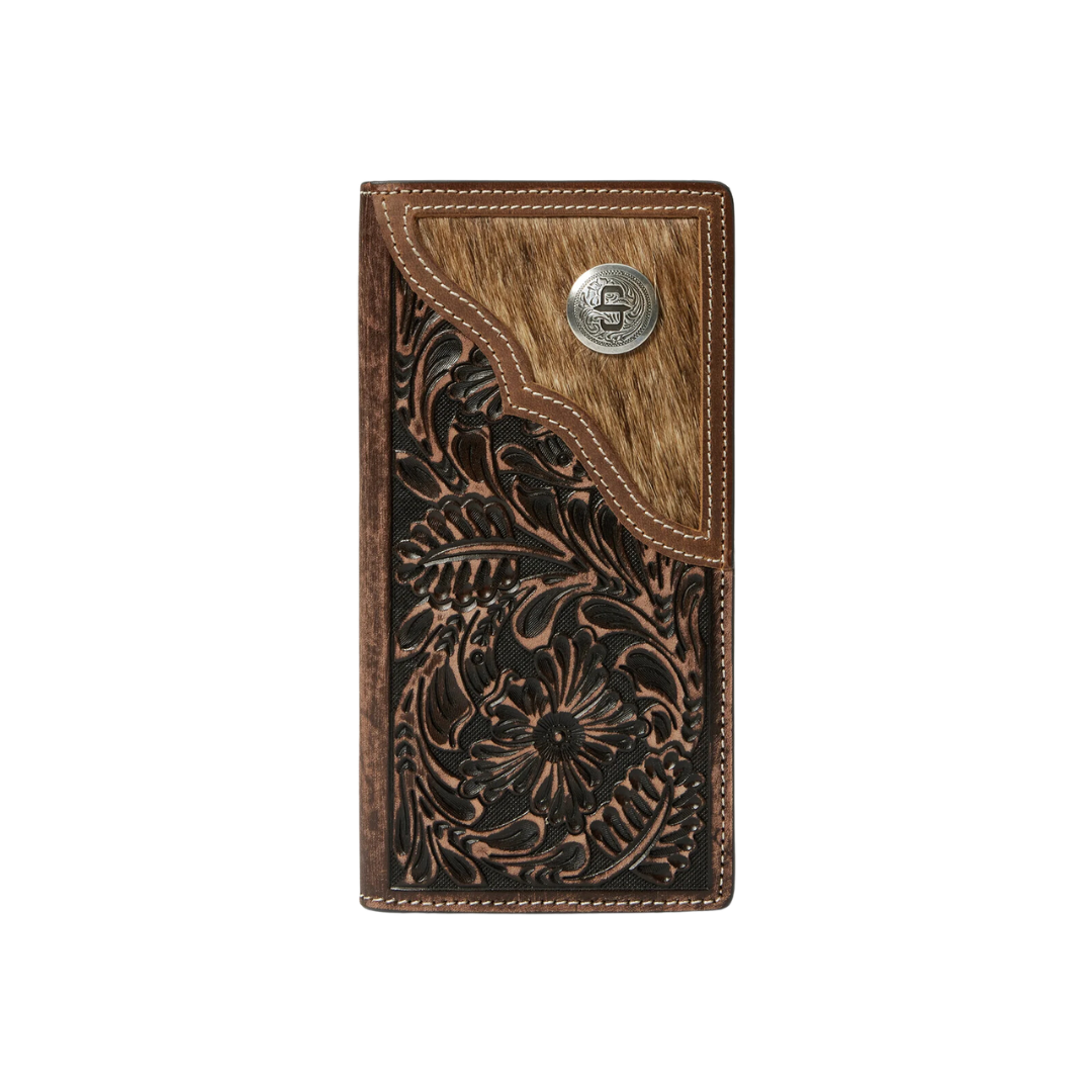 Gem Dandy Stetson Vintage Brown Hair On Tooled Wallet