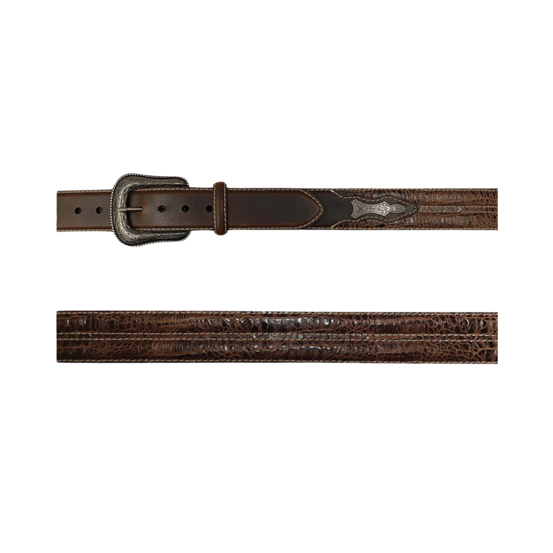Gem Dandy Roper Genuine Leather Croc Print Belt