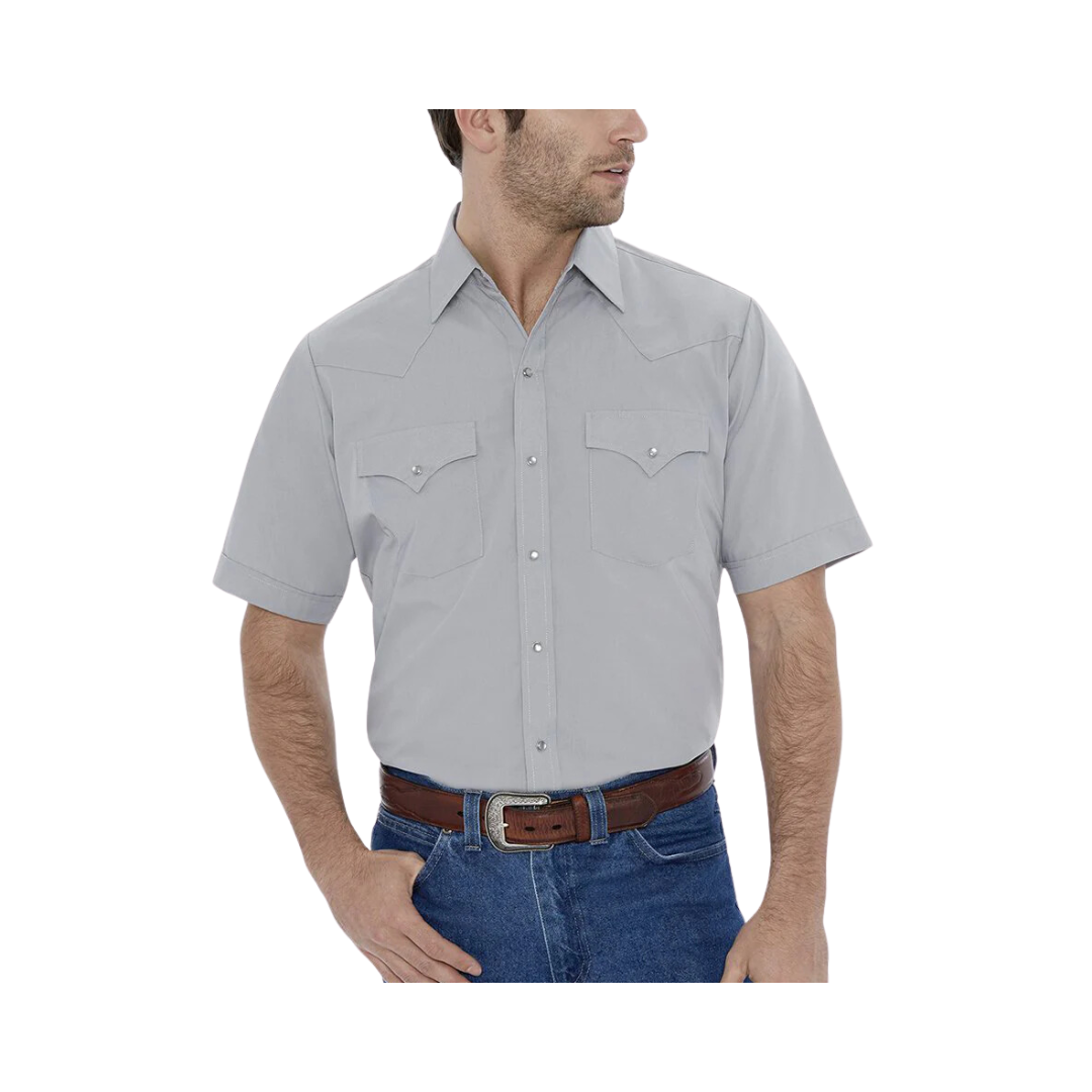 Men's Ely Cattleman Short Sleeve Solid Western Snap Shirt