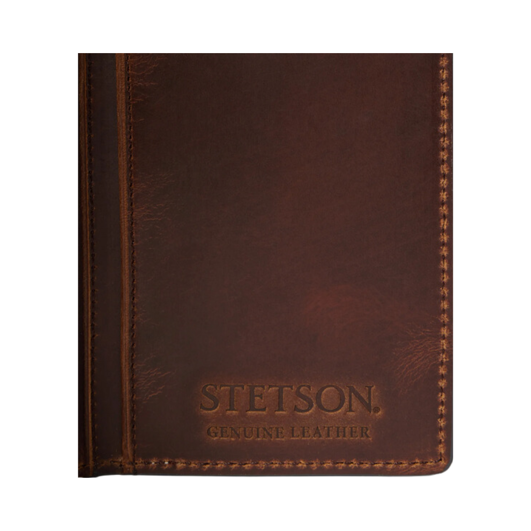 Gem Dandy Stetson Vintage Brown Hair On Tooled Wallet