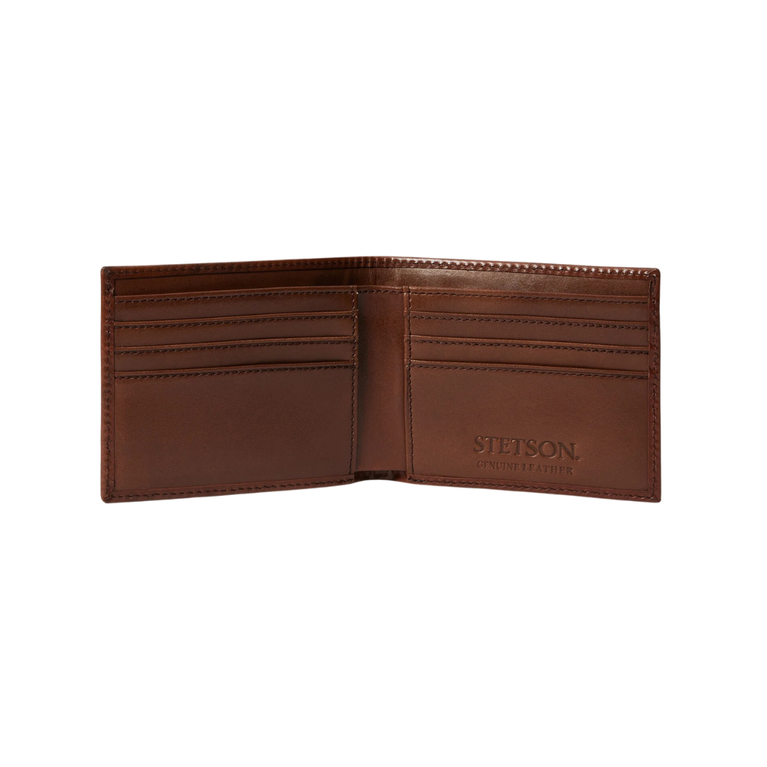 Gem Dandy Stetson Tooled Bifold Brown Wallet