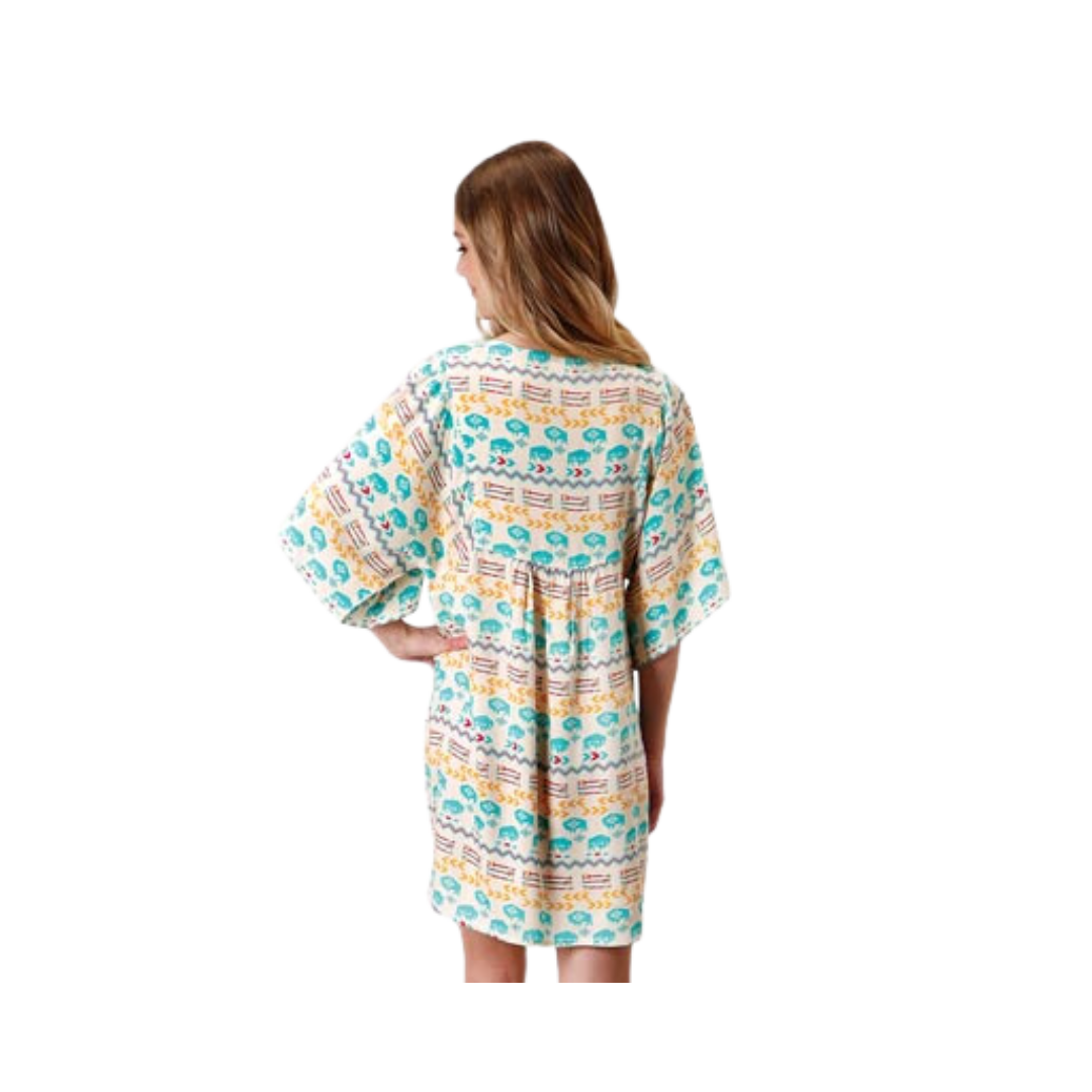 Roper Women's Multicolor Bufalo Printed Dress