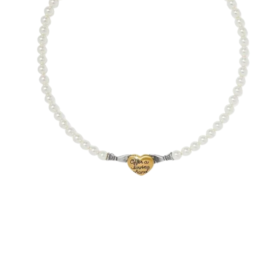 Brighton Women's Loving Hands Grey Necklace