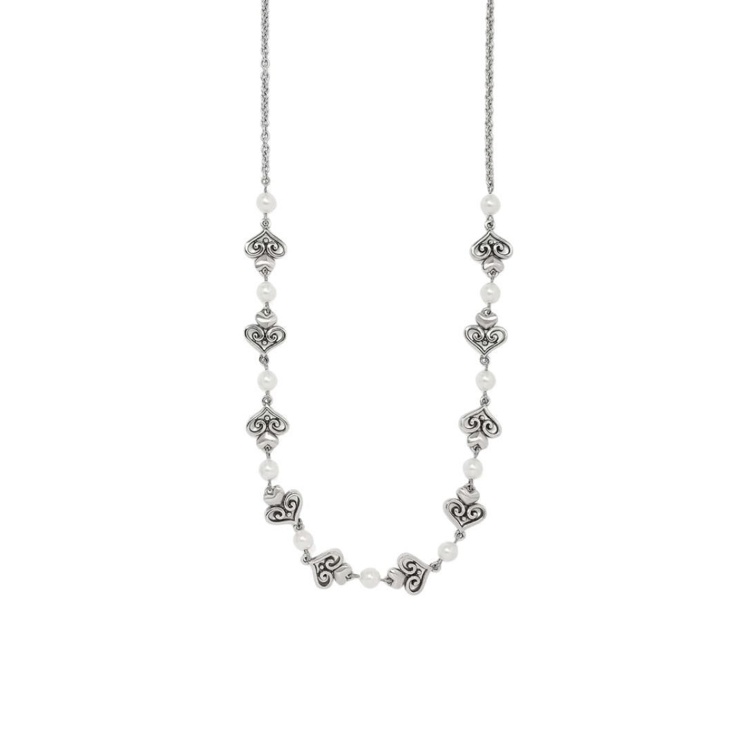 Brighton Women's Alcazar Amor Silver Pearl Necklace