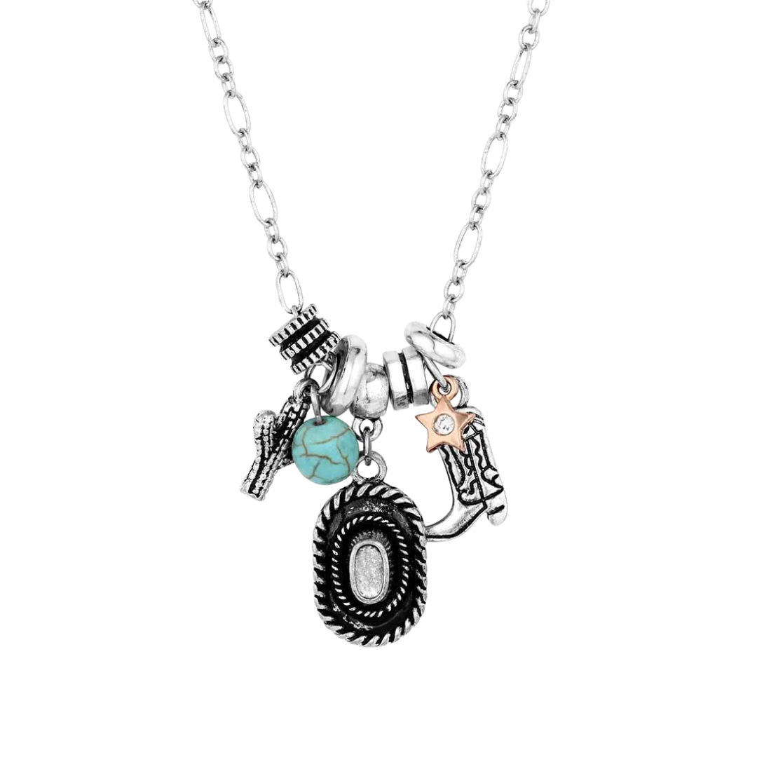 Montana Silversmiths Women's Country Connections Charm Turquoise Necklace