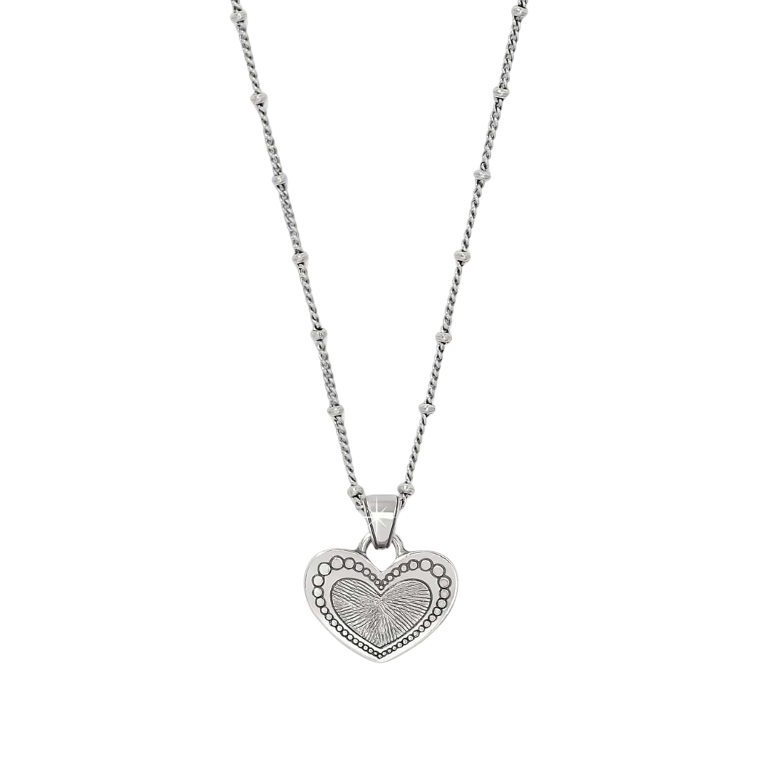 Brighton Women's Love Me Do Petite Silver Red Necklace