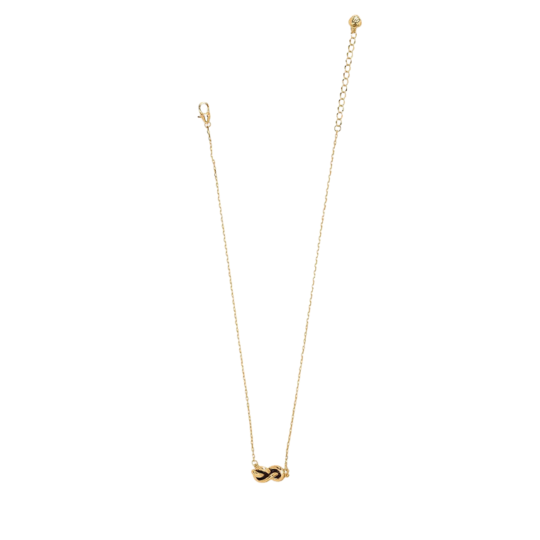 Brighton Women's Interlok Single Knot Petite Yellow Necklace