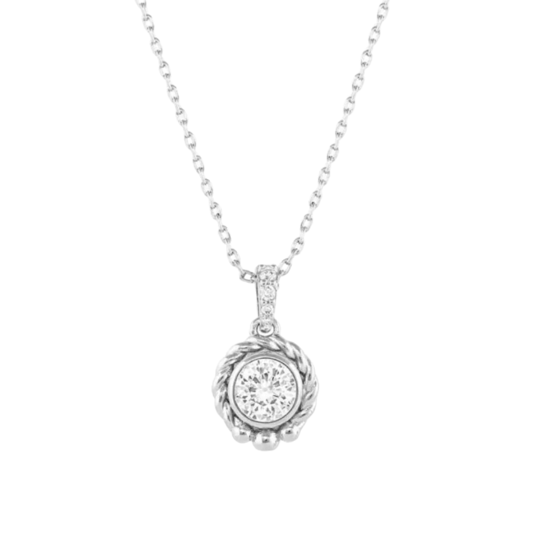 Montana Women's Silver Quiet Elegance Crystal Necklace