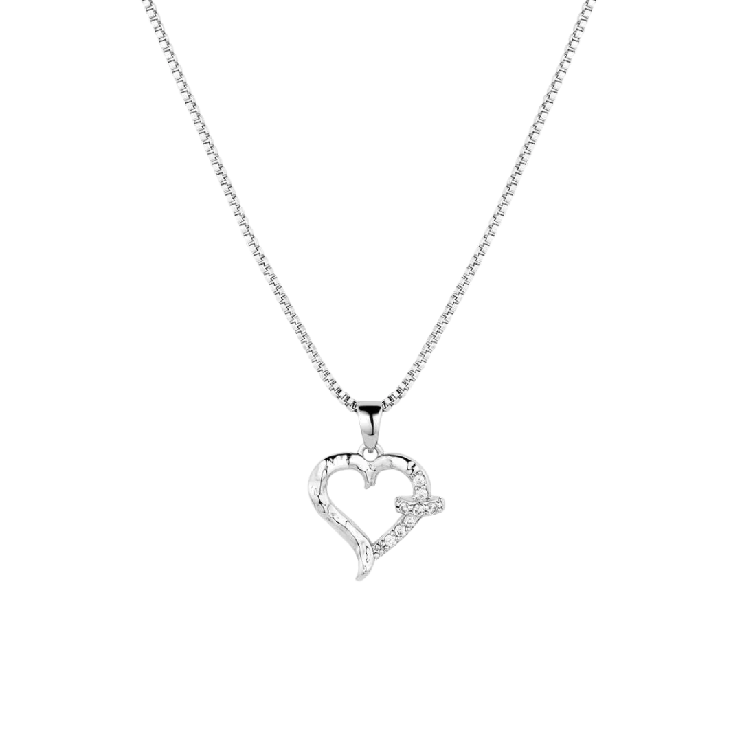 Montana Silversmiths Women's With Love Heart Grey Necklace