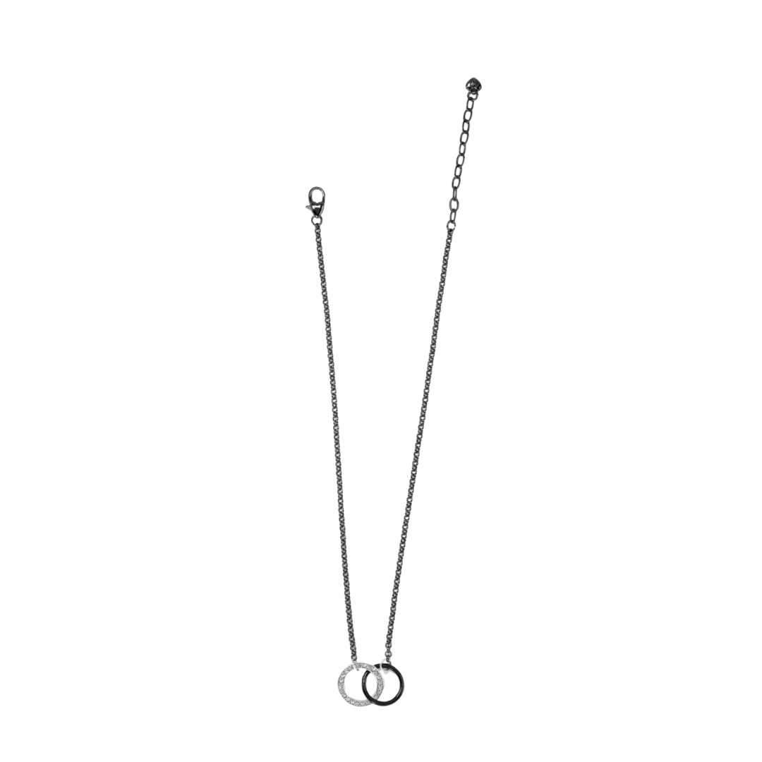 Brighton Women's Neptunes Rings Night Short Grey Necklace