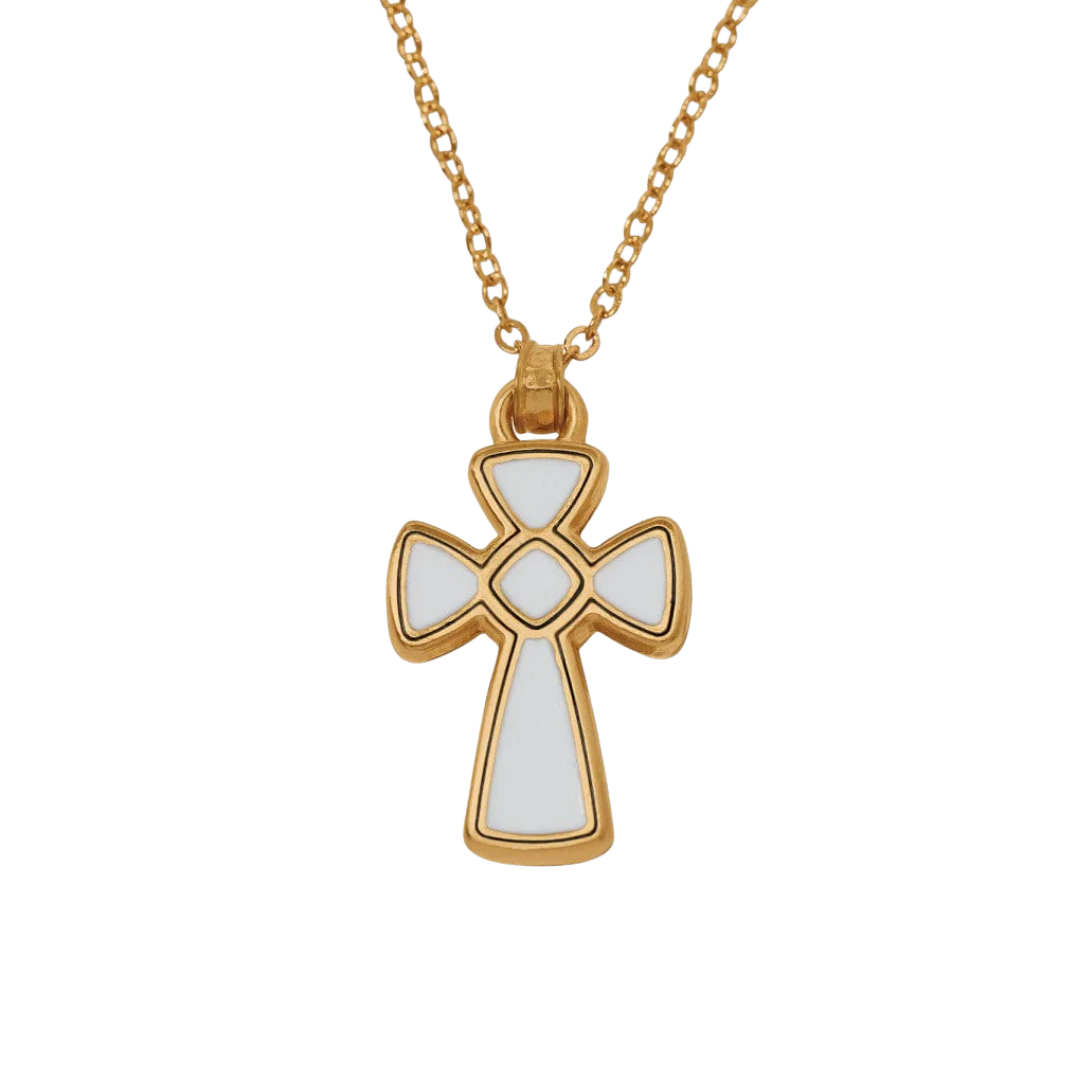 Brighton Women's Majestic Royal Cross Reversible Yellow Necklace