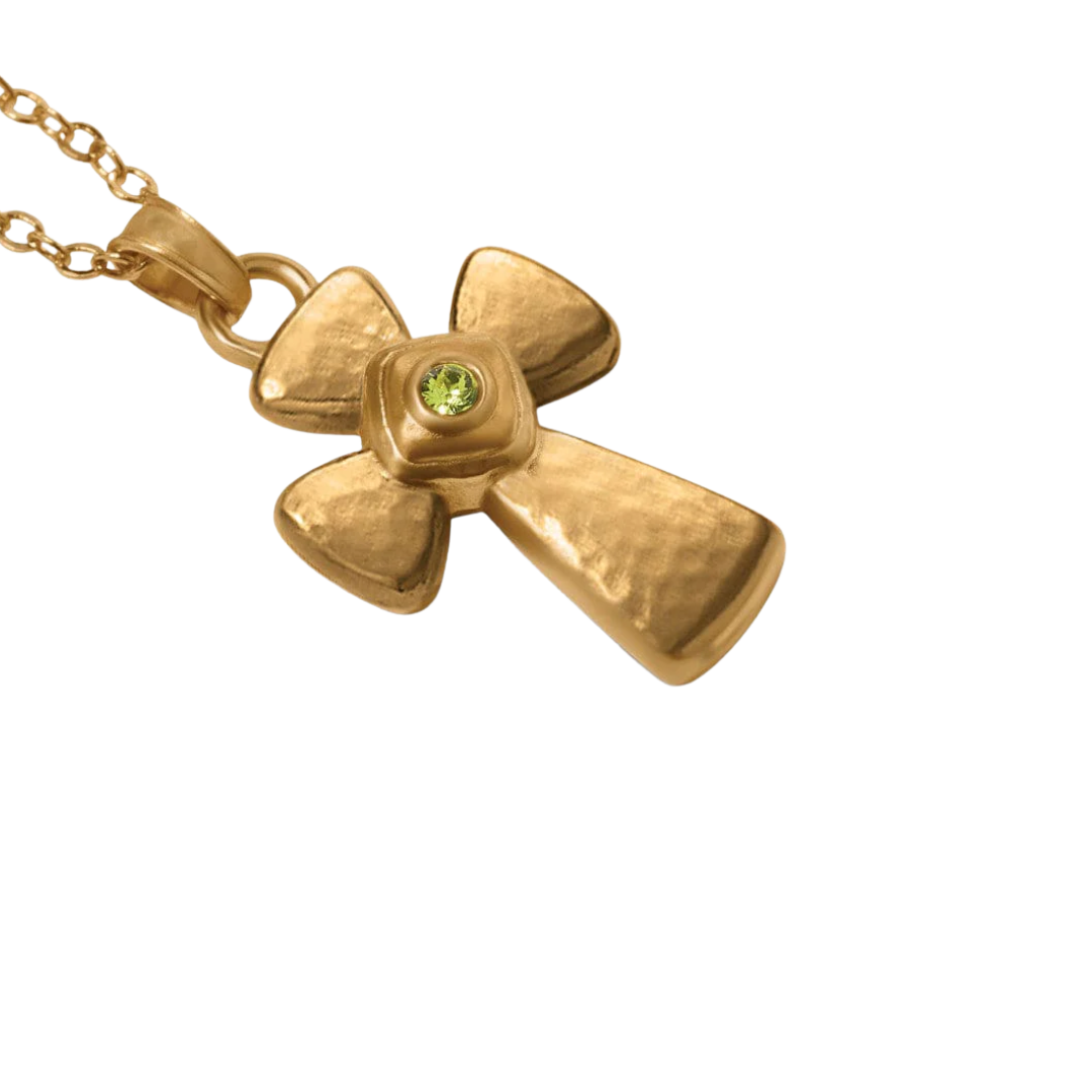 Brighton Women's Majestic Royal Cross Reversible Yellow Necklace