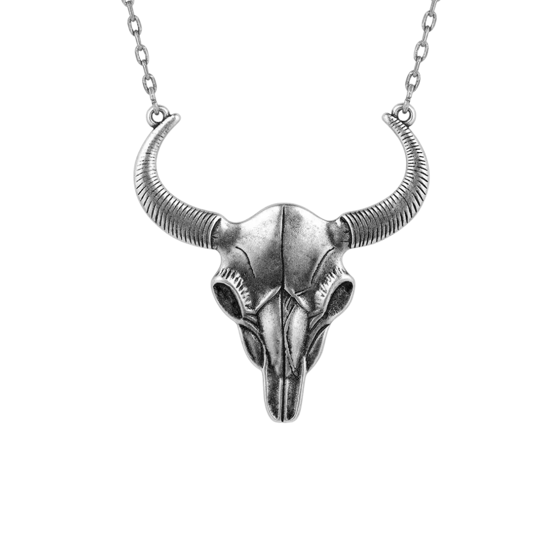 Montana Women's Buffalo Skull Grey Necklace