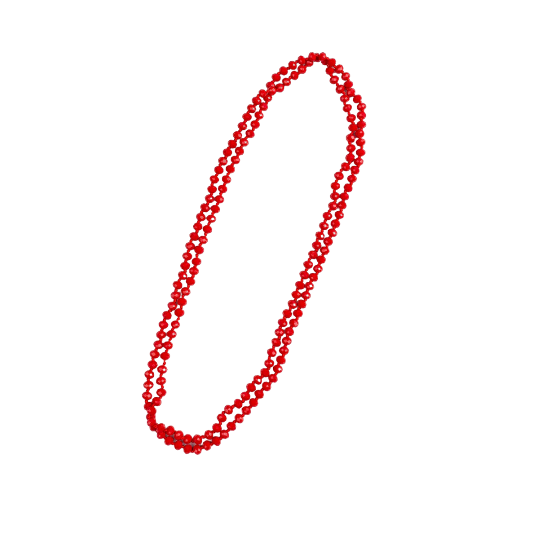 Southern Grace Women's Red Double Wrap Beaded Necklace