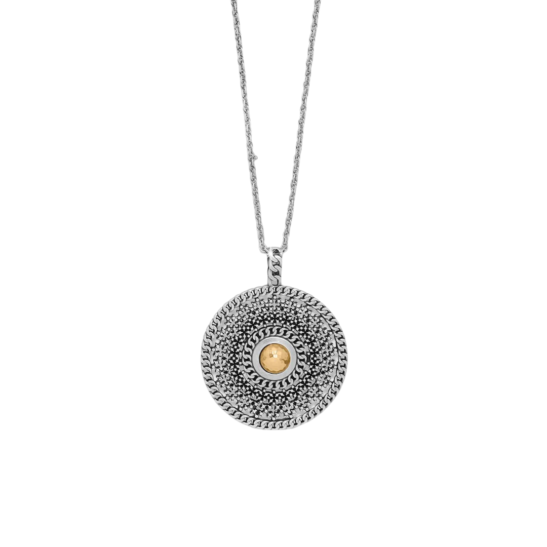Brighton Women's Ferrara Segreta Medallion Silver Gold Necklace