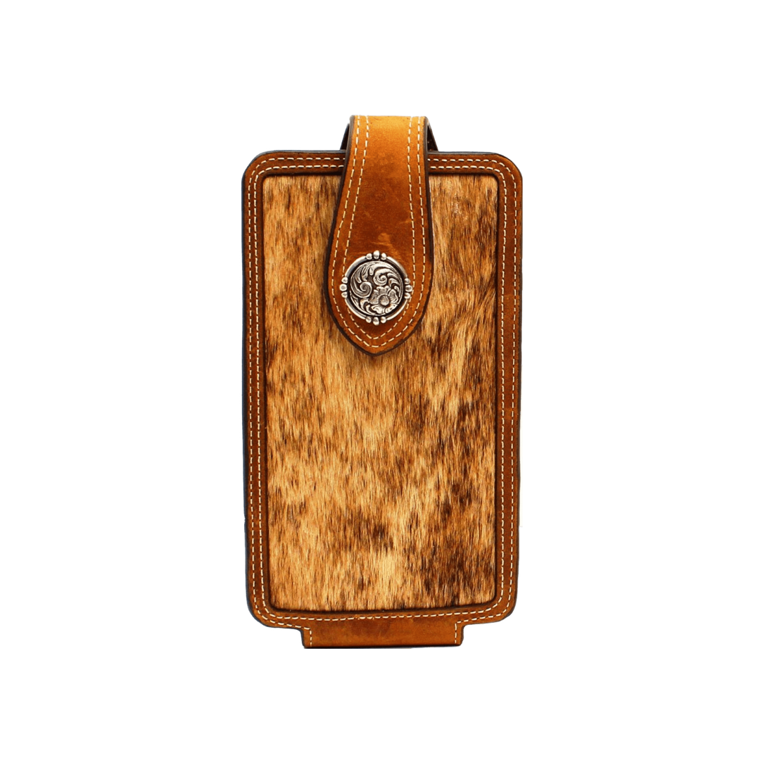 Nocona Men's Calf Hair Light Brown Cell Phone Case