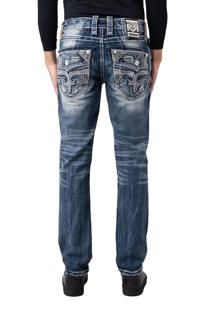 Rock Revival Men's Ari Alt Straight Jean - Western Style With 