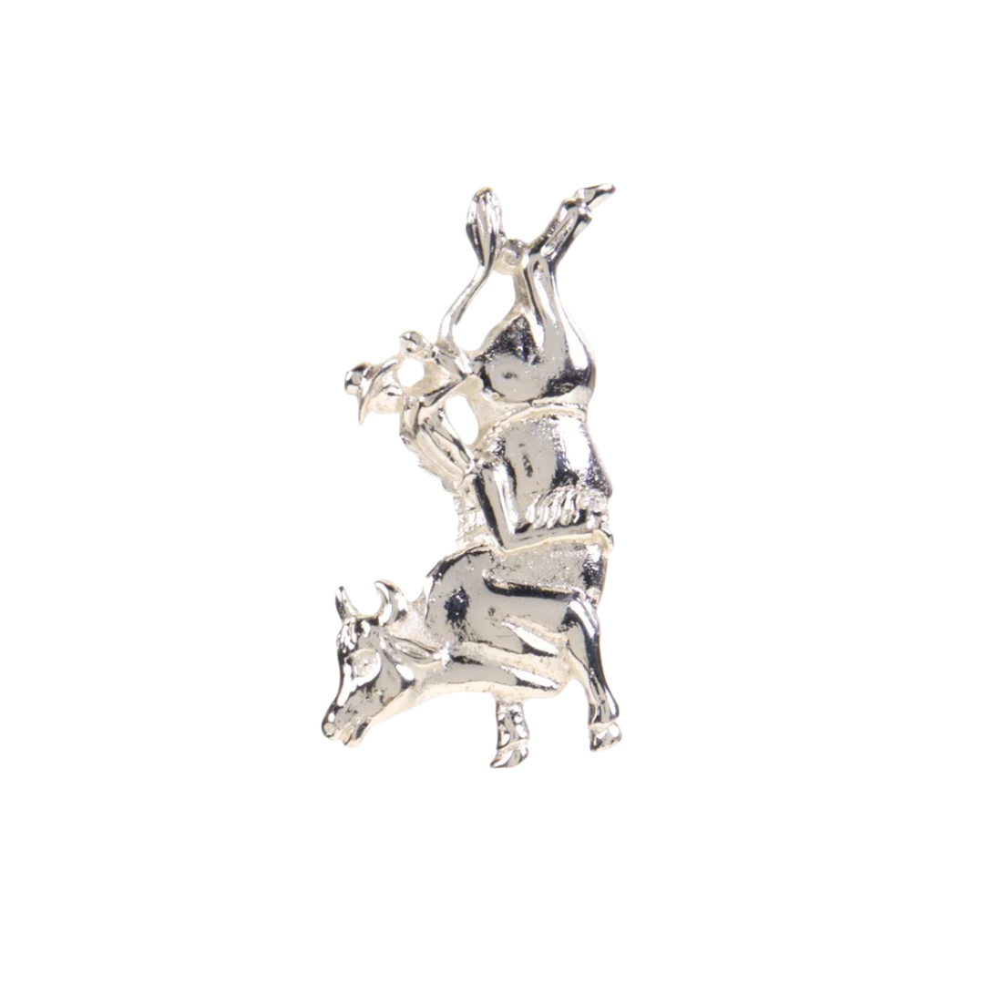 Austin Accent Bullrider Silver Hat Pin