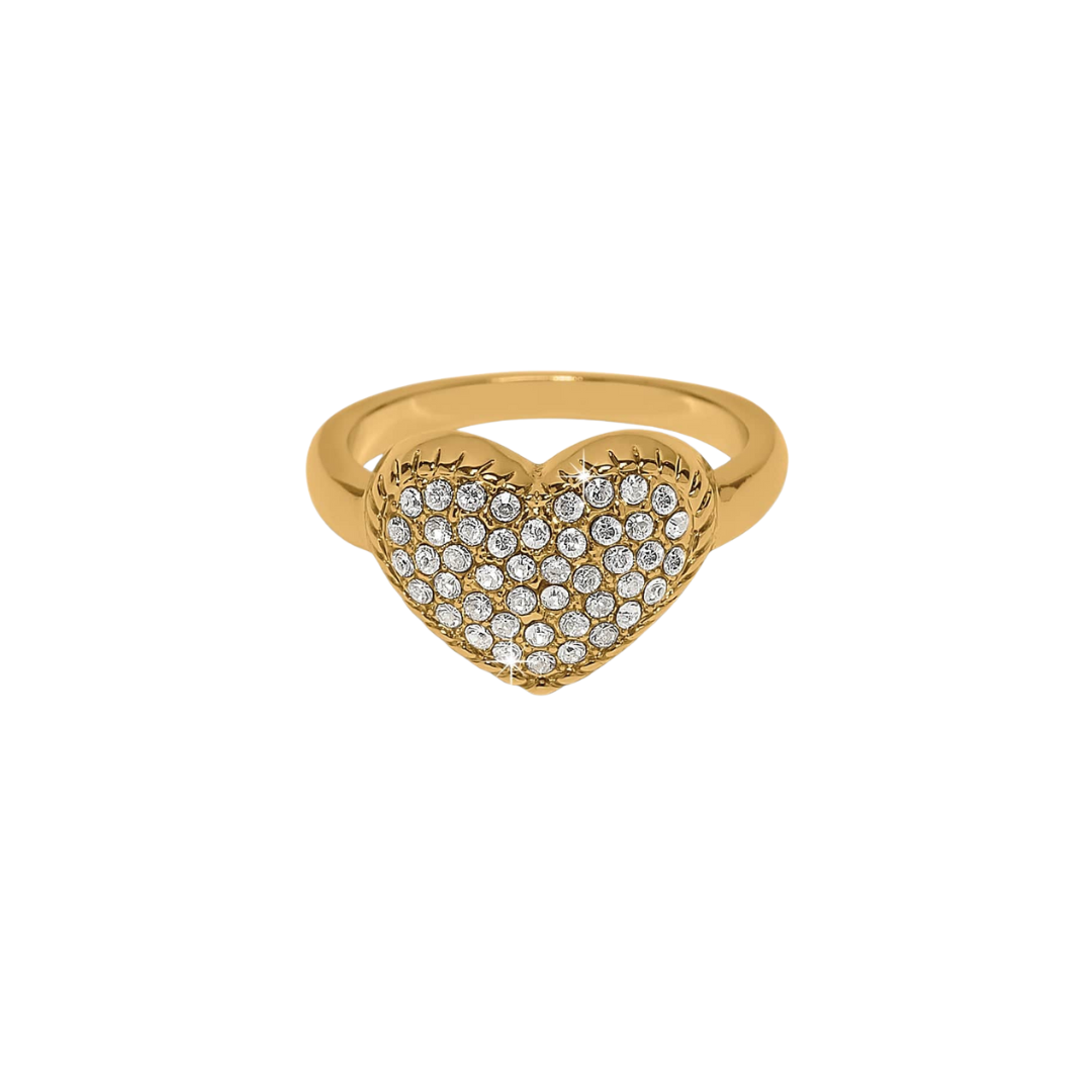 Brighton Women's Illumina Celeste Heart Gold Ring