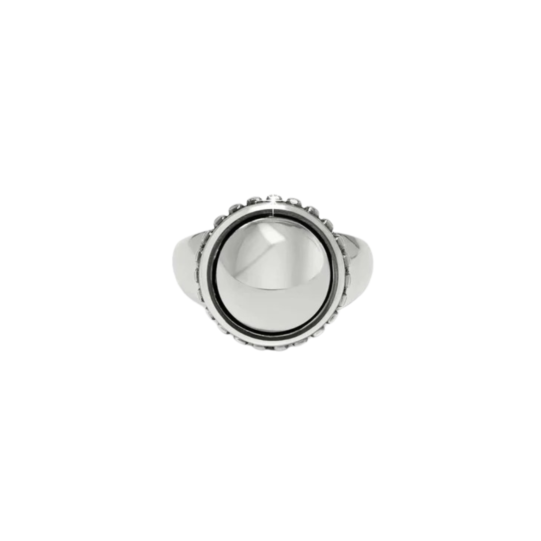 Brighton Women's Pretty Tough Bold Stud Ring Silver Ring