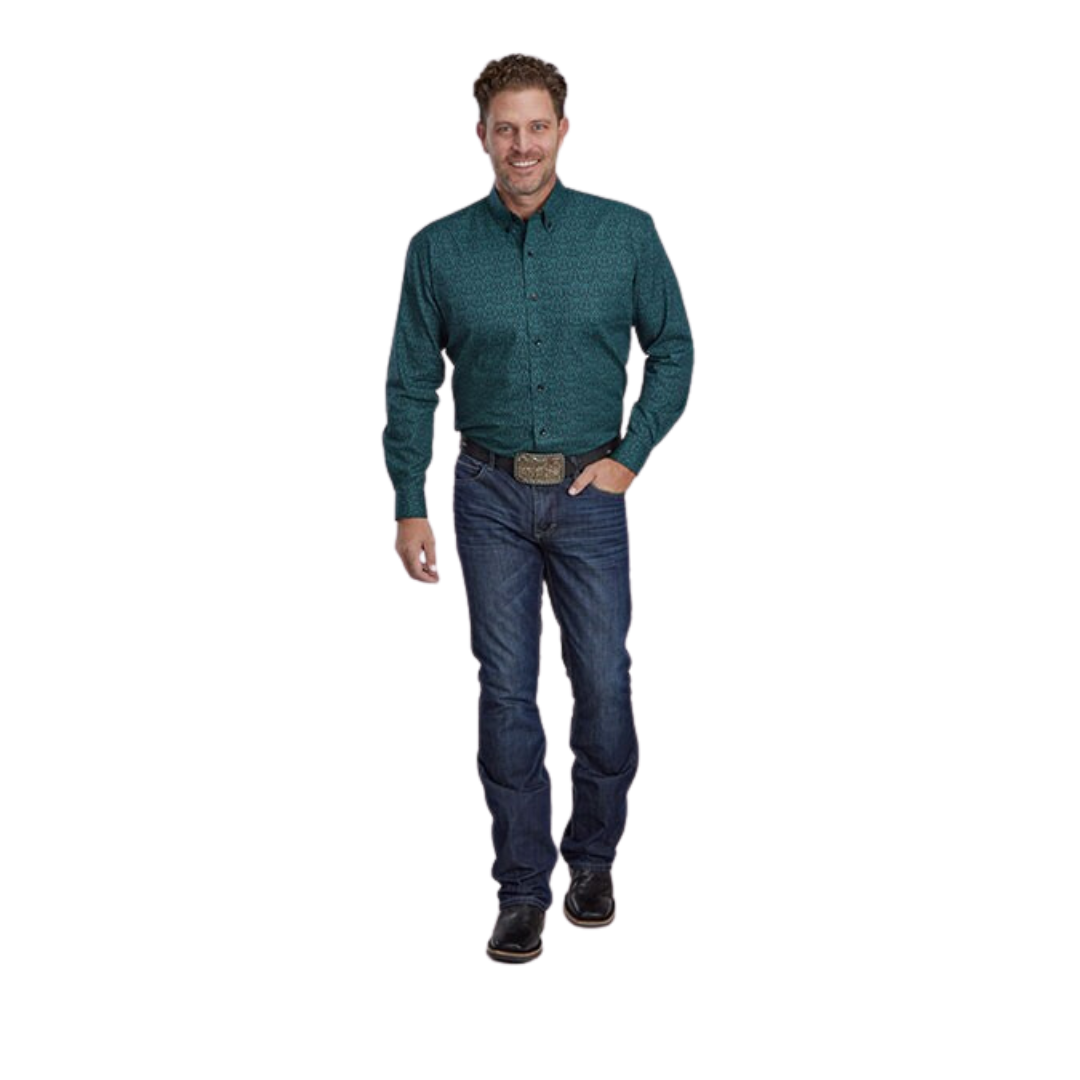 Roper Men's Green Vintage Paisley Shirt