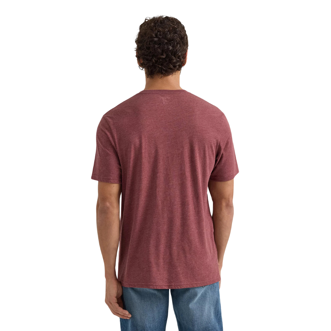 Wrangler Men's Bucking Horse Graphic Burgundy Heather T Shirt