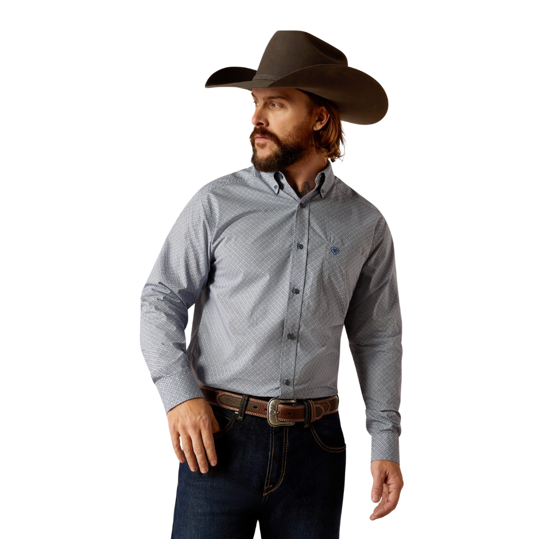 Ariat Men's Rider Fitted Light Blue Shirt