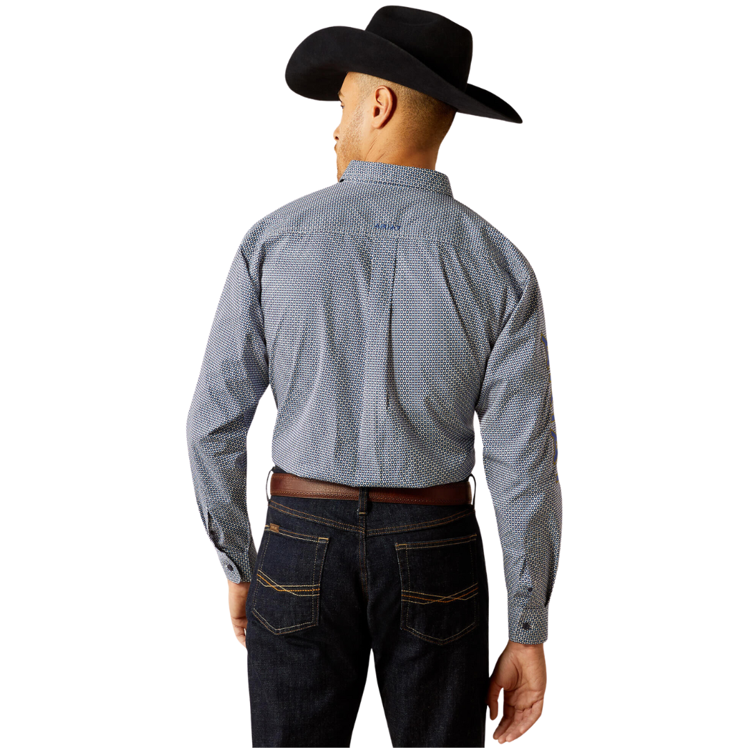Ariat Men's Team Keenan Classic Fit Blue Navy Blue Shirt