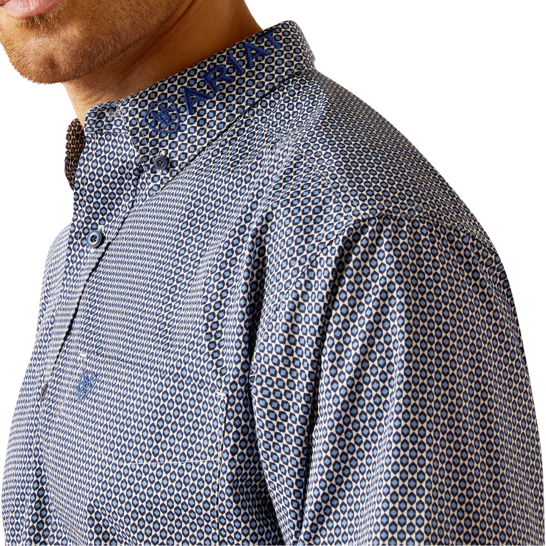 Ariat Men's Team Keenan Classic Fit Blue Navy Blue Shirt